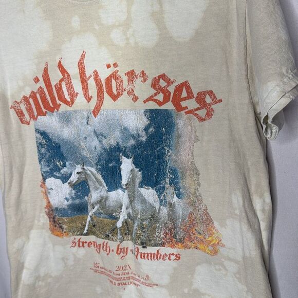 PacSun Men’s Wild Horse Bleached Short Sleeve T-shirt. Size Small. - Picture 3 of 6